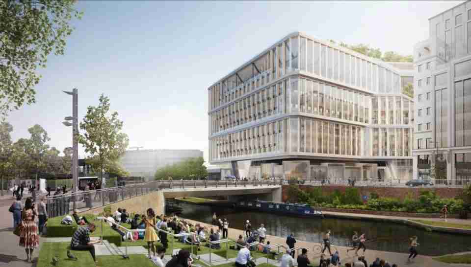 The long, thin, plot of land behind King’s Cross train station is the future site of what is now being called Google London’s “landscraper”.