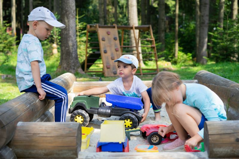children playing playground
